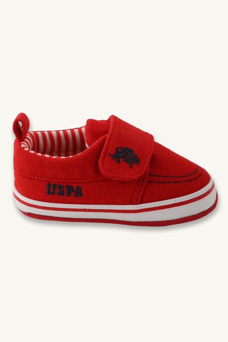 

Кроссовки с липучкой и логотипом U S Polo Assn , красный