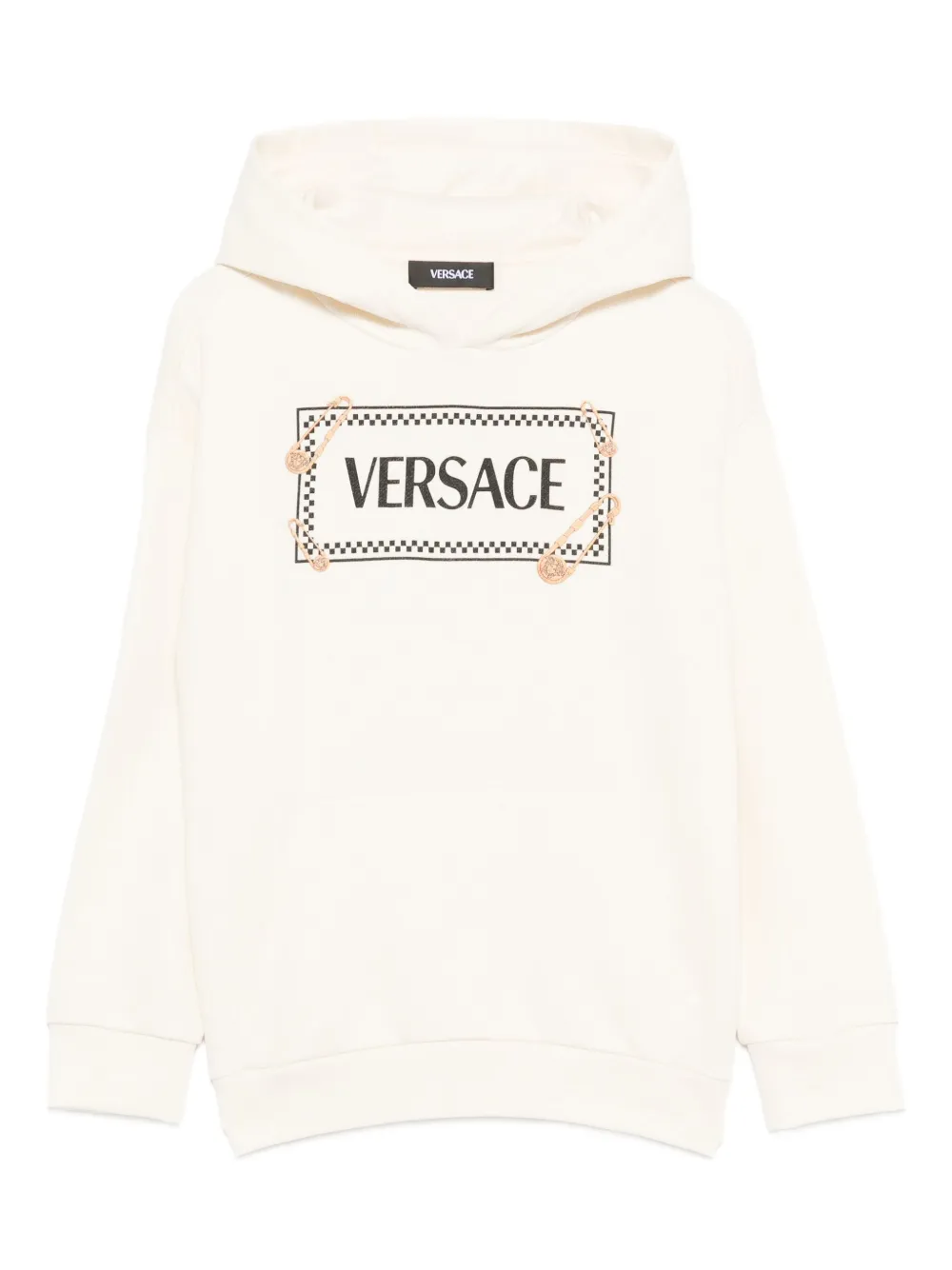 

Толстовка с логотипом в виде булавки Versace Kids, нейтральный