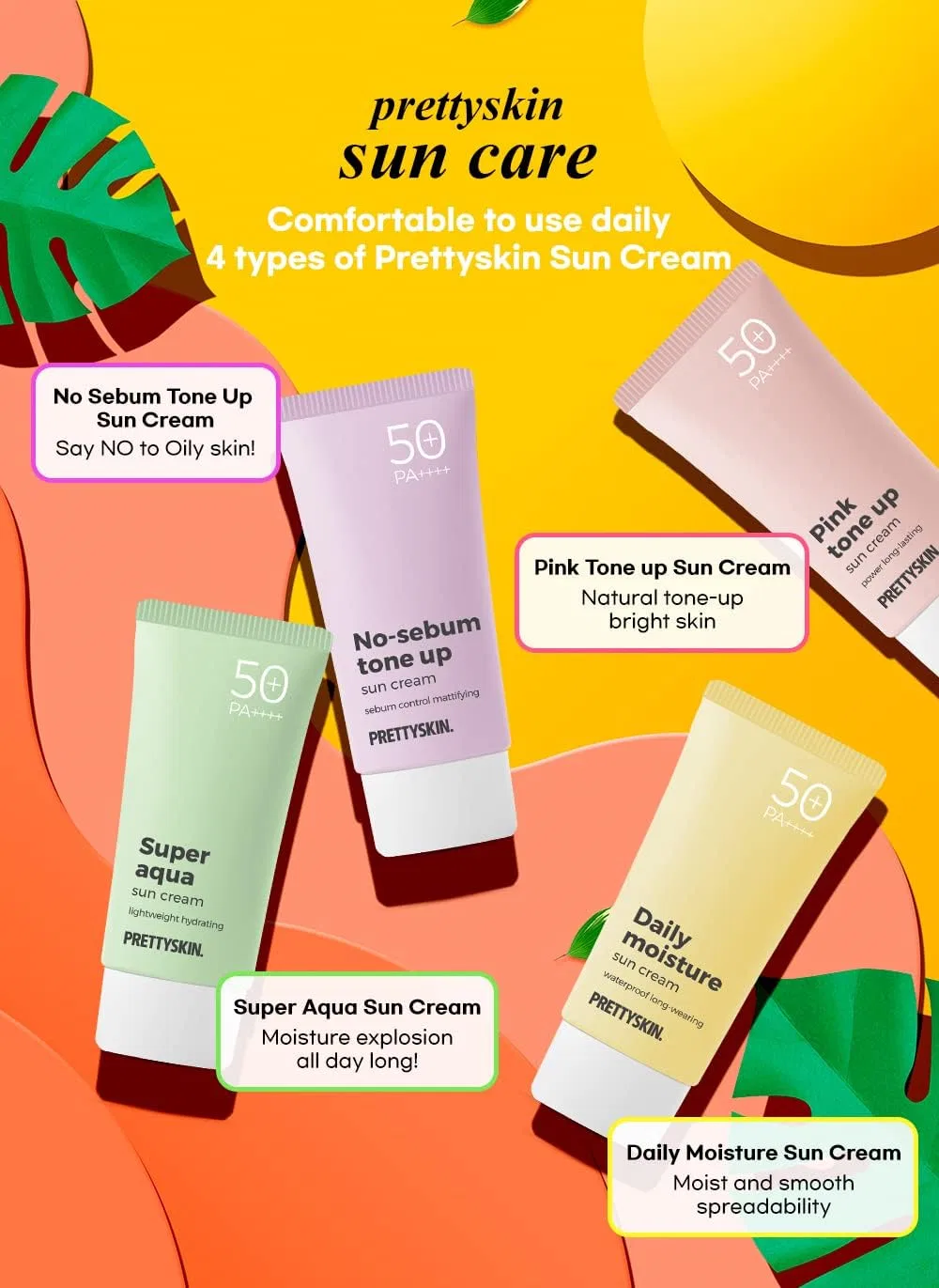 Солнцезащитный крем для лица PRETTYSKIN Daily Moisture SPF50+ PA++++ 70 мл — фото 4