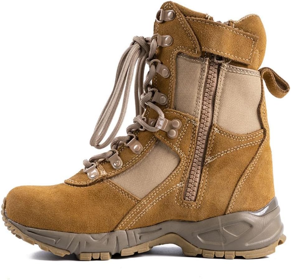 

Ботинки LokoLucx Jungle с молниями и шнуровкой, пустынного военного песочного цвета, боевые ботильоны для мужчин и женщин, легкие, дышащие, нескользящие, водонепроницаемые, для пеших походов, модная обувь для активного отдыха и путешествий, кори...