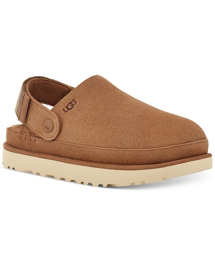 Женские сабо Goldenstar с открытой пяткой на плоской подошве UGG, коричневый