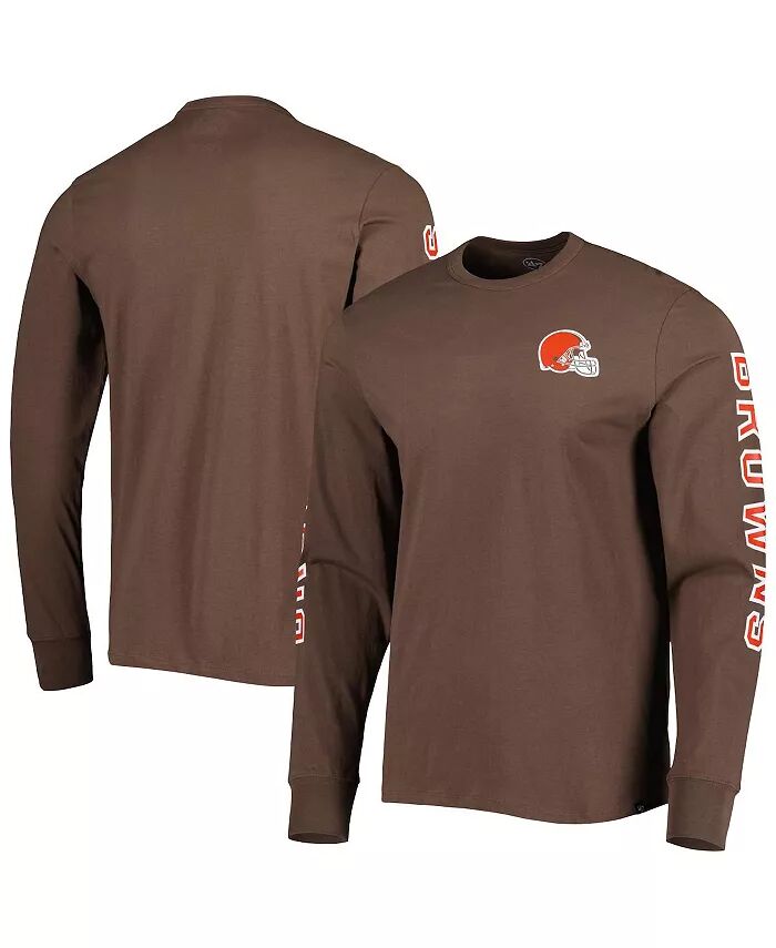 

Мужская футболка с длинным рукавом Cleveland Browns Brown Franklin '47 Brand
