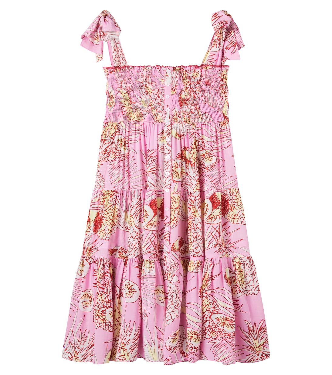 

Платье Triny с принтом Poupette St Barth Kids, Pink Karibia
