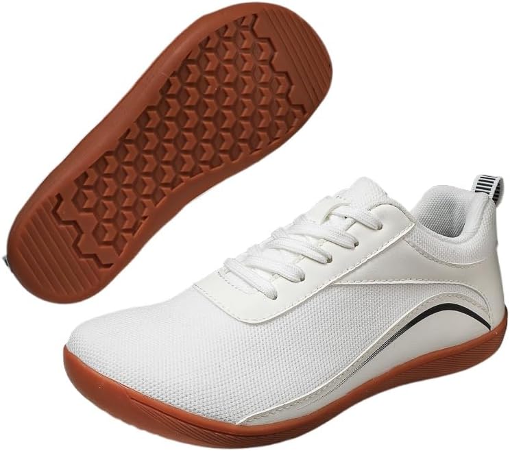 

Мужские тканевые кеды, дышащие низкие с шнуровкой, с противоскользящей подошвой, повседневная мода - дышащие сетчатые кроссовки для мужчин Hhhchpm, белый