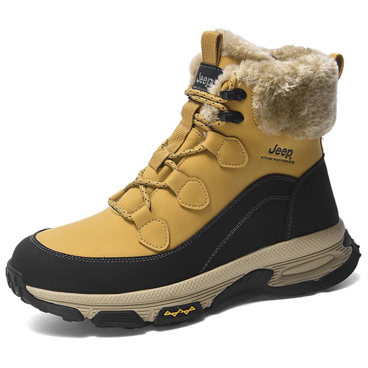 

Короткие зимние ботинки мужские землянисто-желтые Jeep, Желтый, Короткие зимние ботинки мужские землянисто-желтые Jeep