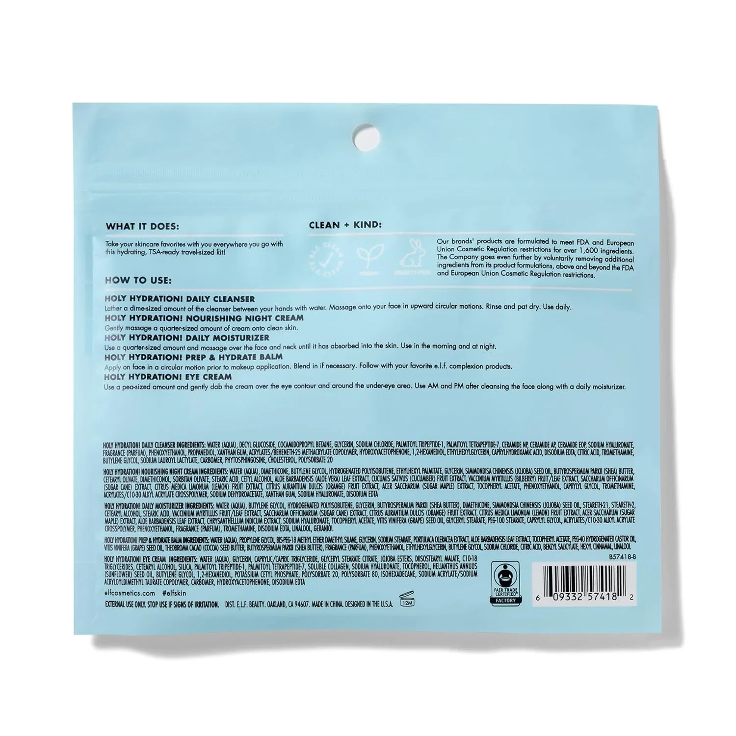 Набор для ухода за кожей «Jet Set Hydration Kit» от e.l.f. SKIN E.L.F. — фото 4
