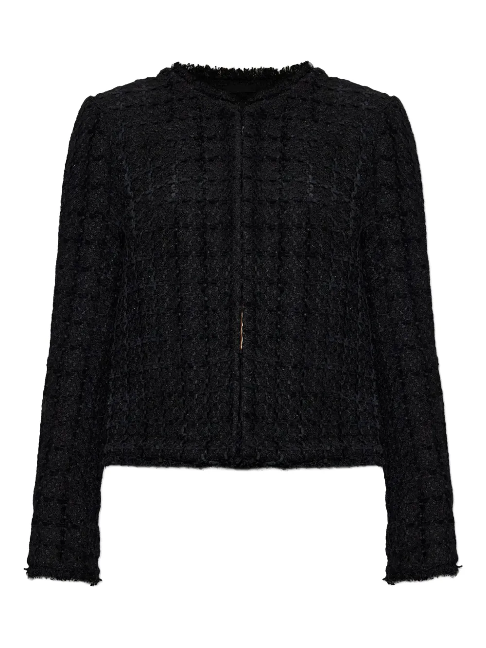 

Твидовый жакет Plaza с обрезанной отделкой Kate Spade, черный