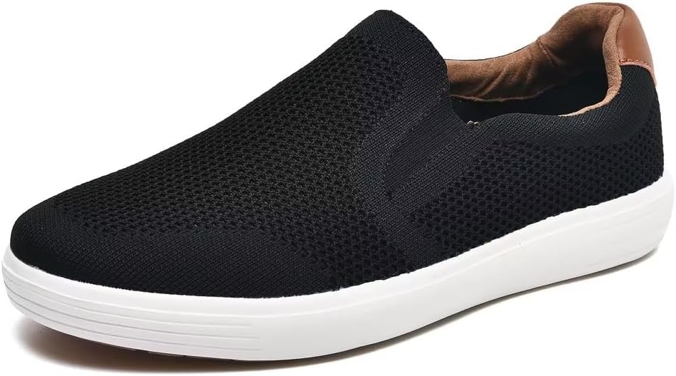 

Мужские кроссовки TIOSEBON с амортизирующей пенной стелькой, сетчатые, поддержка свода стопы, удобные, слипоны, белый/черный