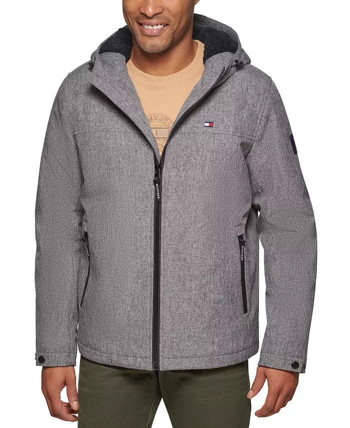 Мужская куртка-софтшелл с капюшоном Tommy Hilfiger, серый — фото 4