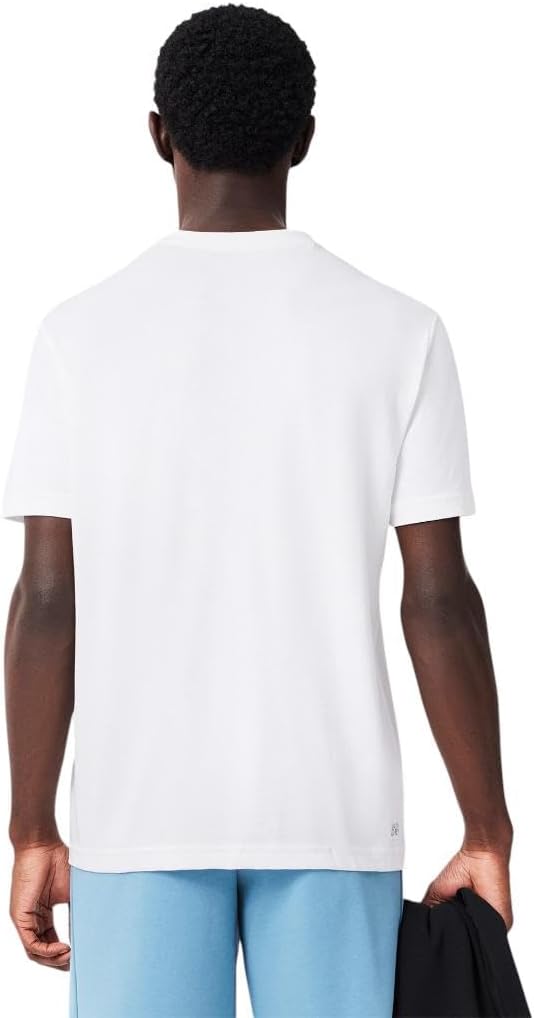 Мужская спортивная футболка Lacoste из ультрасухого хлопка, White — фото 3