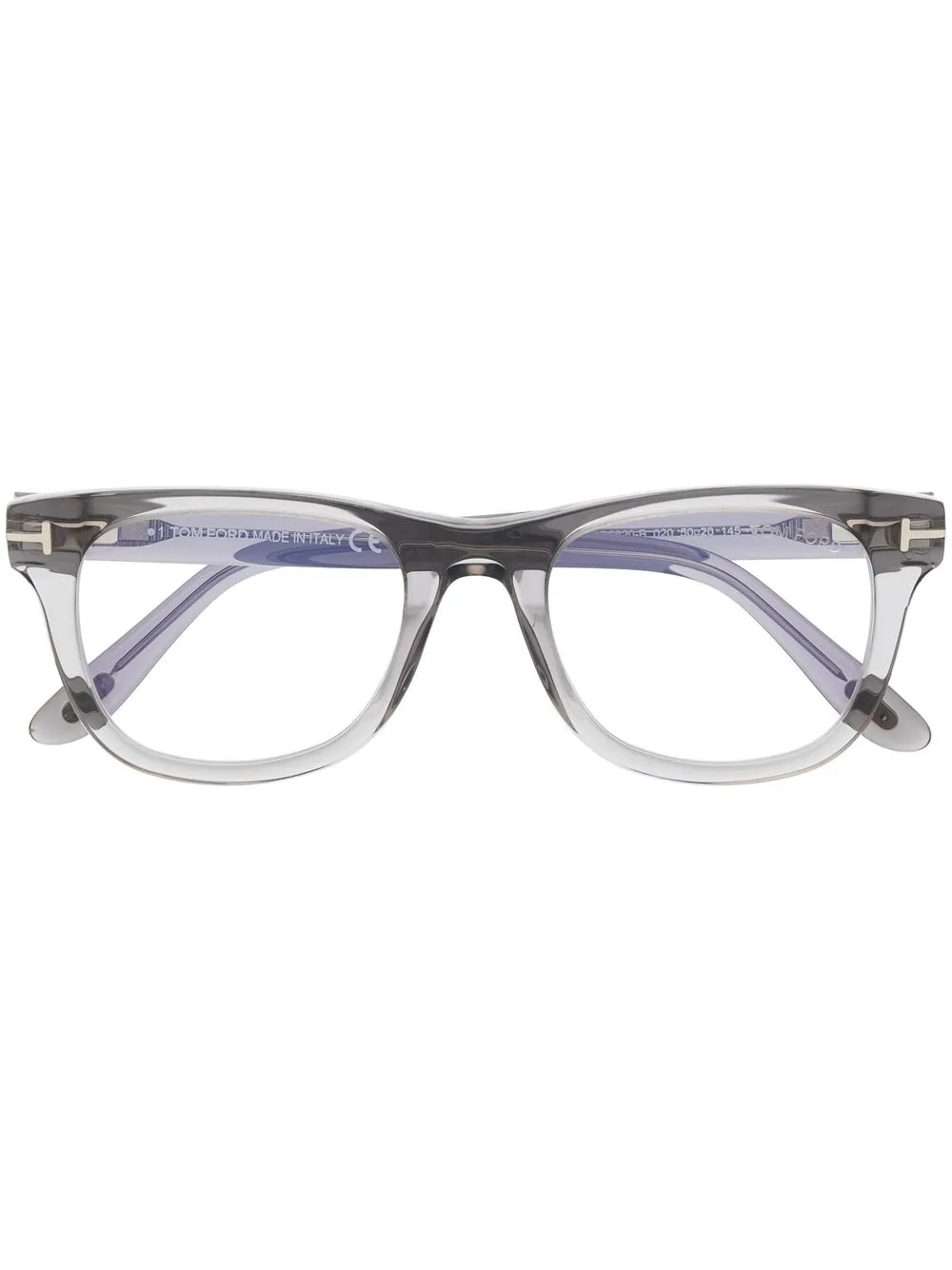

Очки в прозрачной квадратной оправе TOM FORD Eyewear, серый