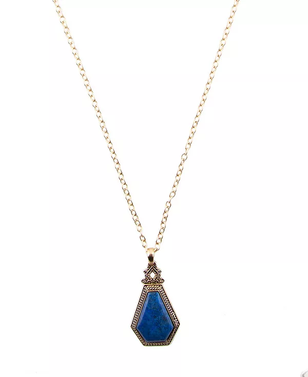 

Длинное ожерелье с подвеской Tribeca из настоящего лазурита Barse, lapis