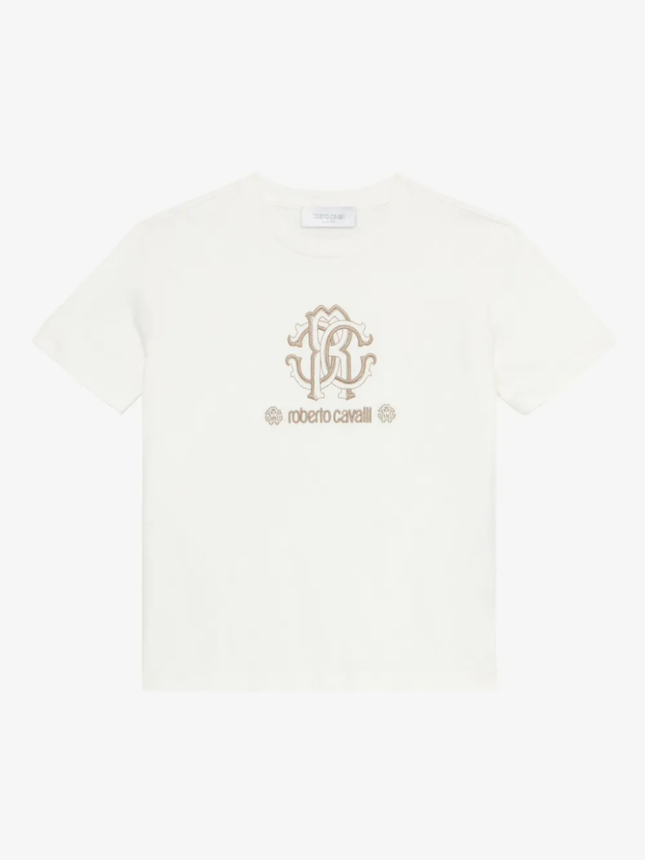 

Футболка с логотипом Roberto Cavalli Junior, белый