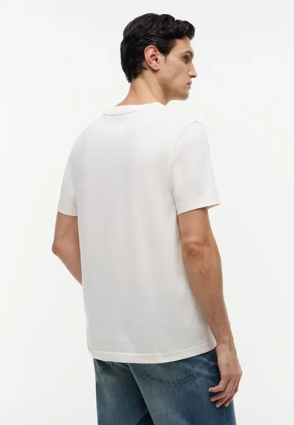 Футболка с принтом Americana graphic logo tee Tommy Hilfiger, слоновая кость — фото 3