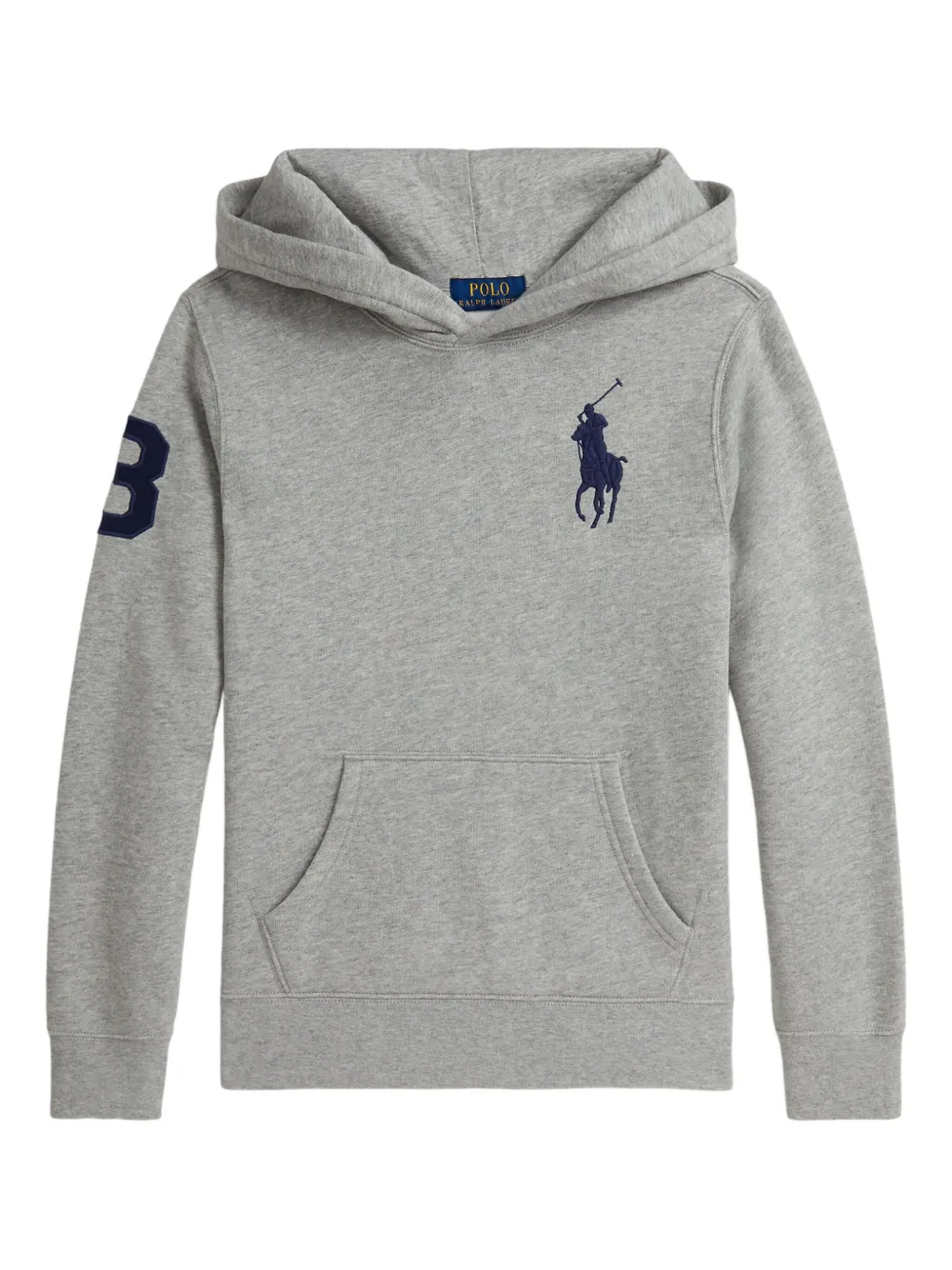 

Толстовка с капюшоном Big Pony из флиса POLO RALPH LAUREN KIDS, серый
