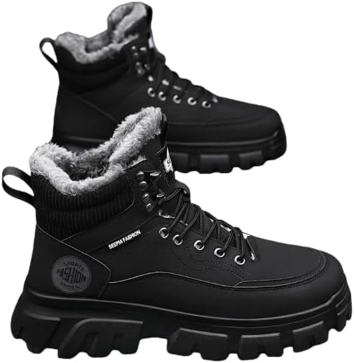 

Мужские водонепроницаемые походные кроссовки - легкие противоскользящие кроссовки для комфортной ходьбы, работы и походов Hhhchpm, черный