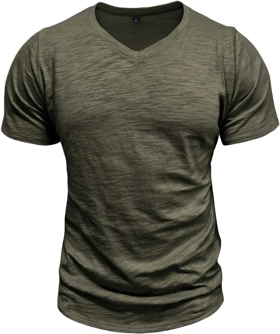 

Мужская футболка с V-образным вырезом, летняя, slim fit, короткий рукав FOCLMP