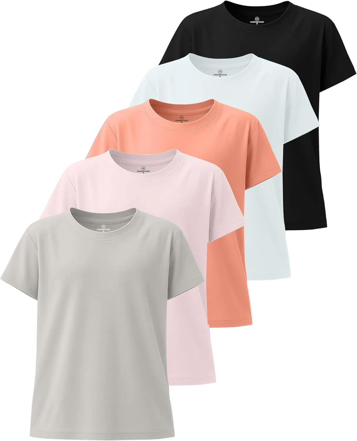 Детская футболка с коротким рукавом Real Essentials, набор 4, Set 4