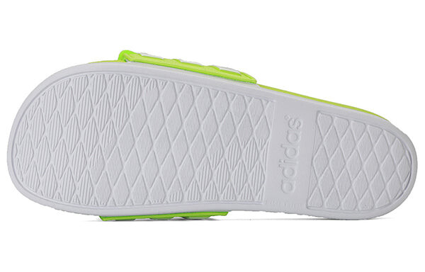 Тапочки neo adilette fluorescent green slippers Adidas, зеленый — фото 4