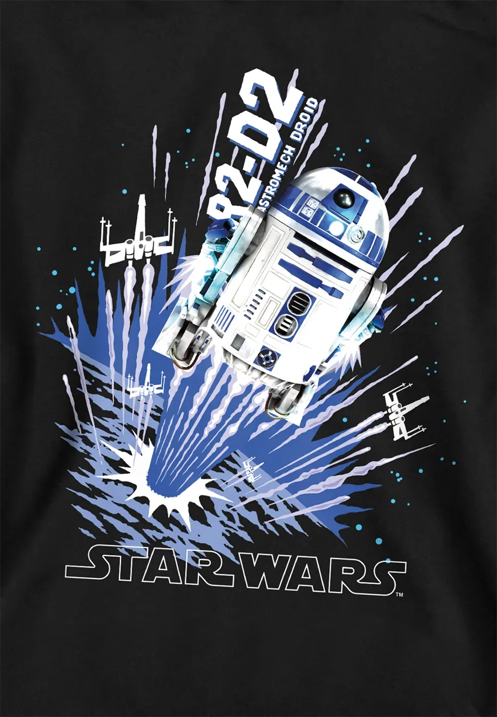 Детская худи Star Wars с R2D2, Disney, черный — фото 2