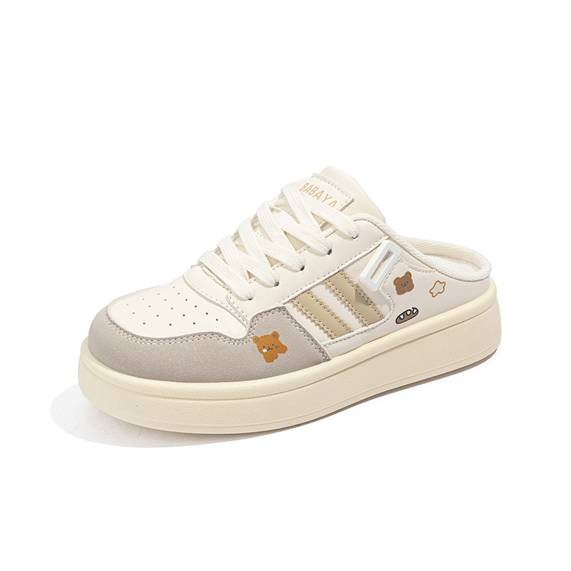 Скользостойкая, износостойкая, дышащая детская обувь Kids Lifestyle Beige Gray для подростков Babaya, бежевый — фото 2