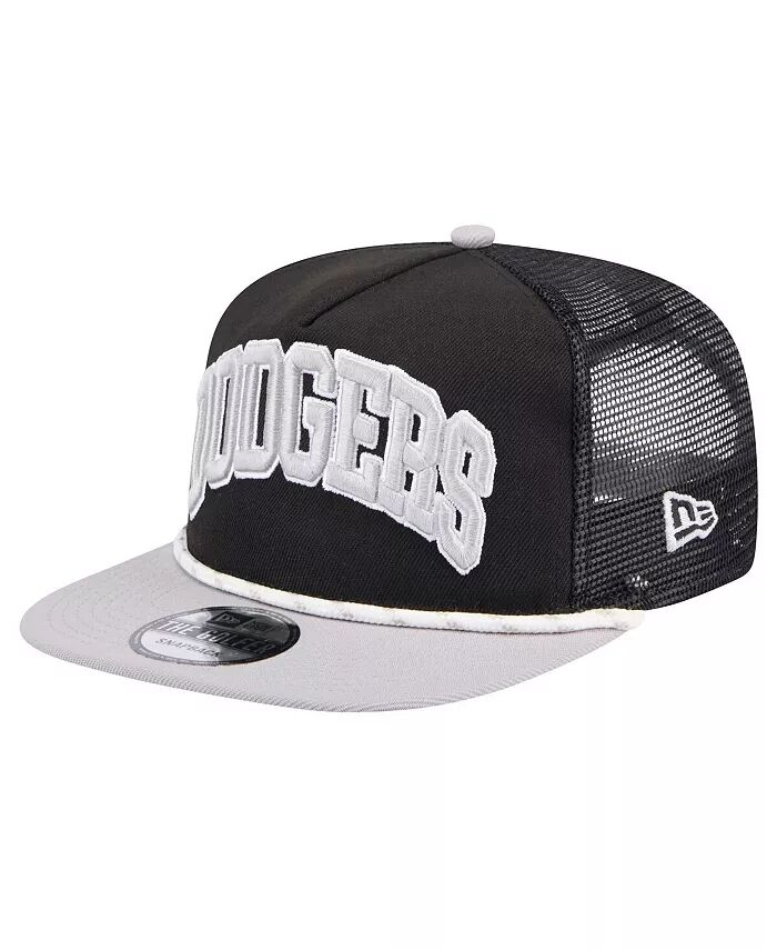 

Мужская черная бейсболка-кепка Los Angeles Dodgers Throwback Meshback для гольфа New Era