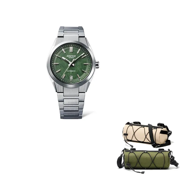 

EDIFICE Механический механизм Наручные часы из нержавеющей стали Мужские часы Белый циферблат CASIO, EFK-100D-3APR Mountain зеленый Pattern