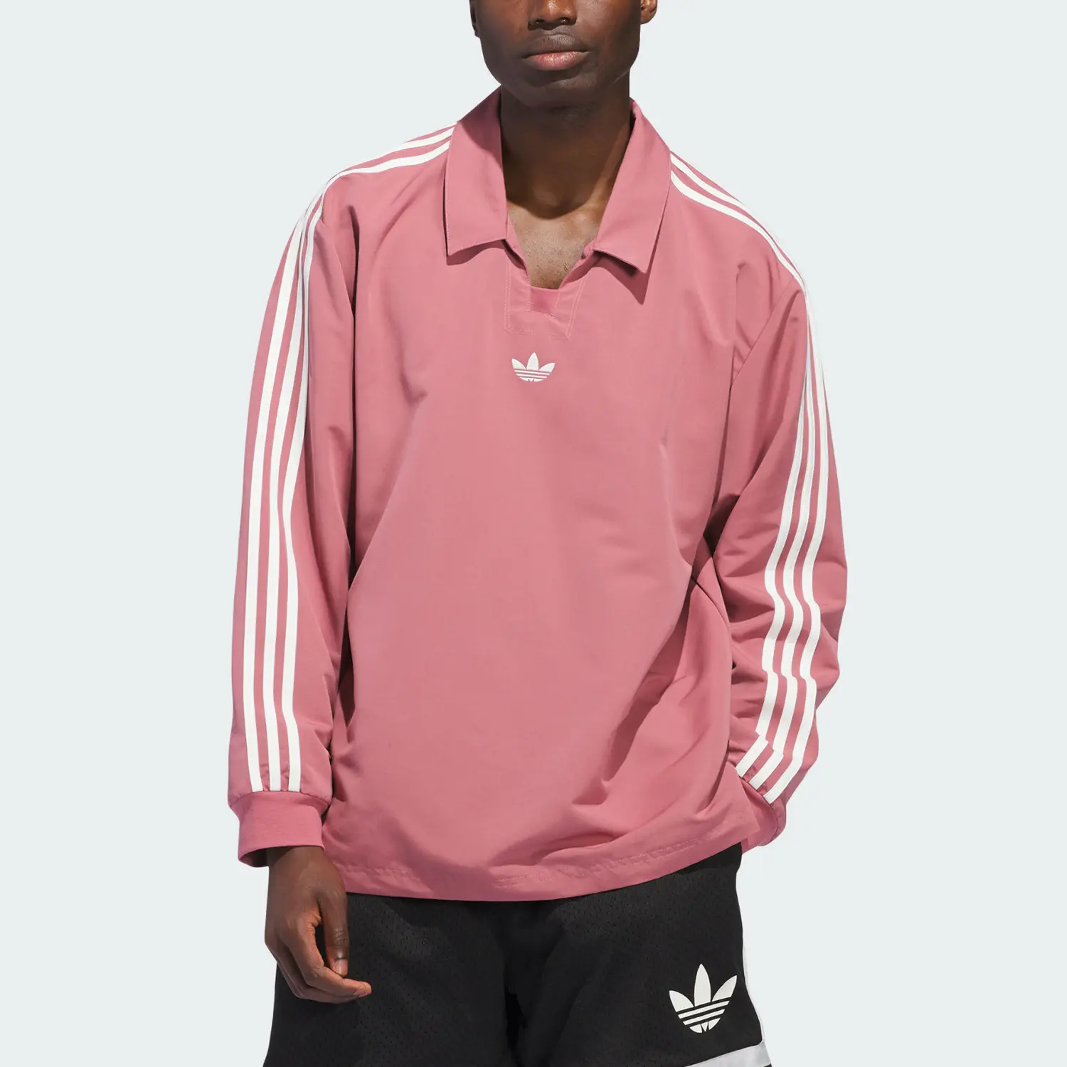 Унисекс поло для регби Adidas Originals, розовый — фото 3