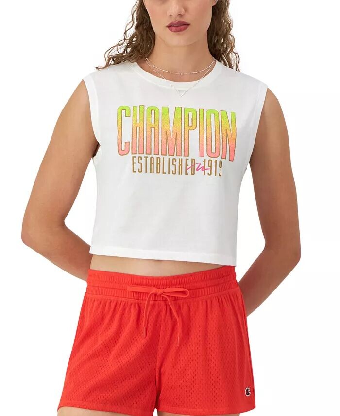 

Женская футболка с логотипом Muscle Champion, белый