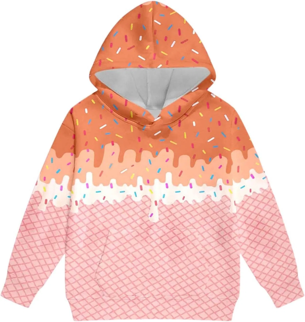 Детский спортивный костюм с принтом мороженое, Generic, 12-orange — фото 4