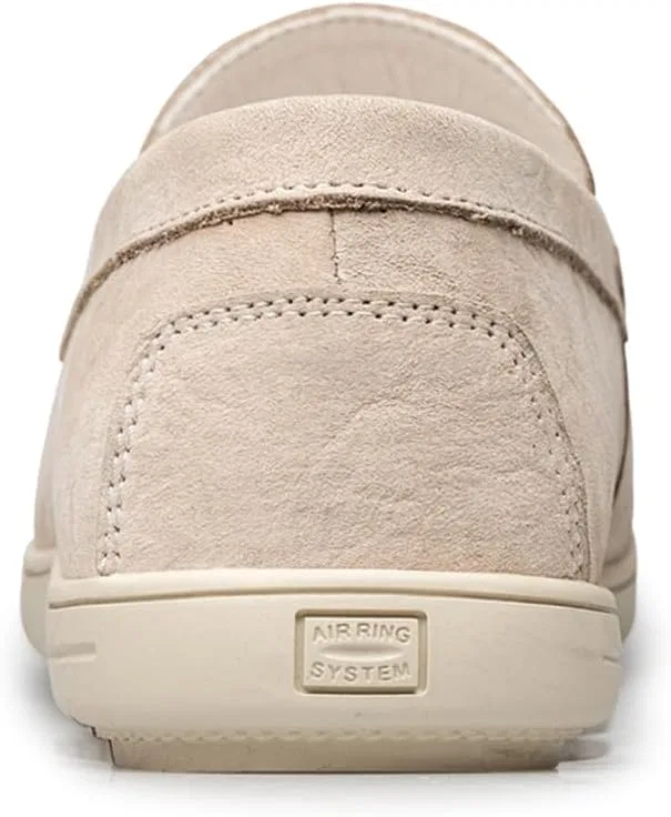 Лоферы кожаные, Beige White Abborora — фото 4
