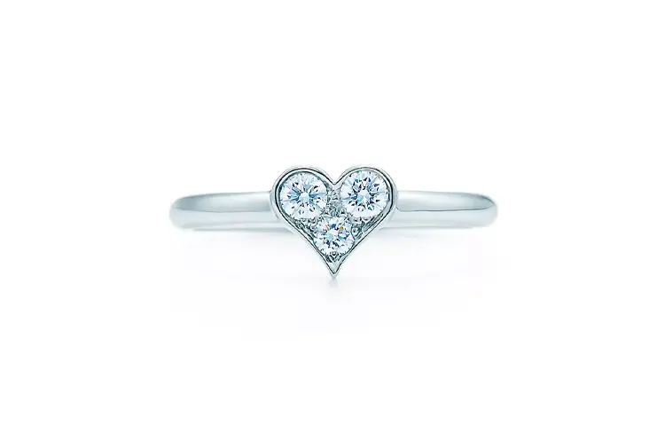 

TIFFANY & CO. Платиновое, бриллиантовое кольцо для женщин Silver