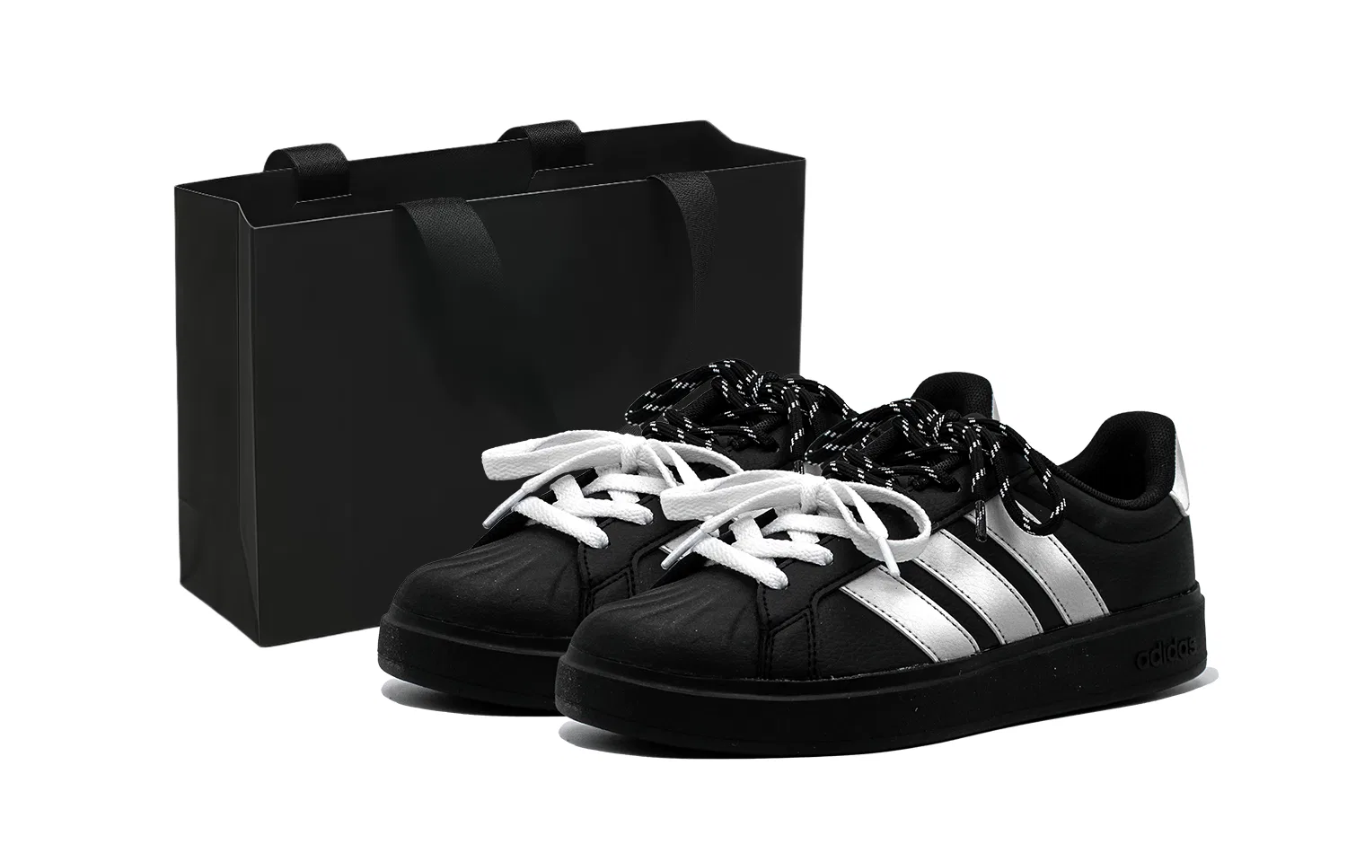 Кроссовки для скейтбординга Street Talk Star Track Low Black Silver Adidas