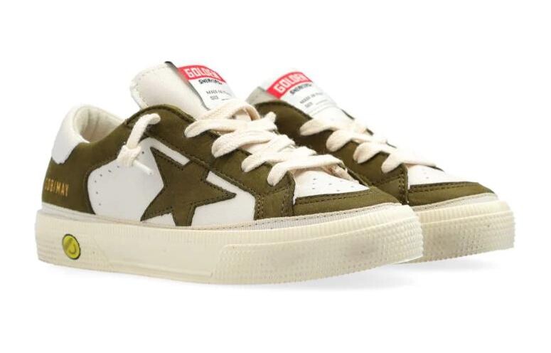 Детские кожаные кроссовки May Golden Goose, зеленый — фото 3