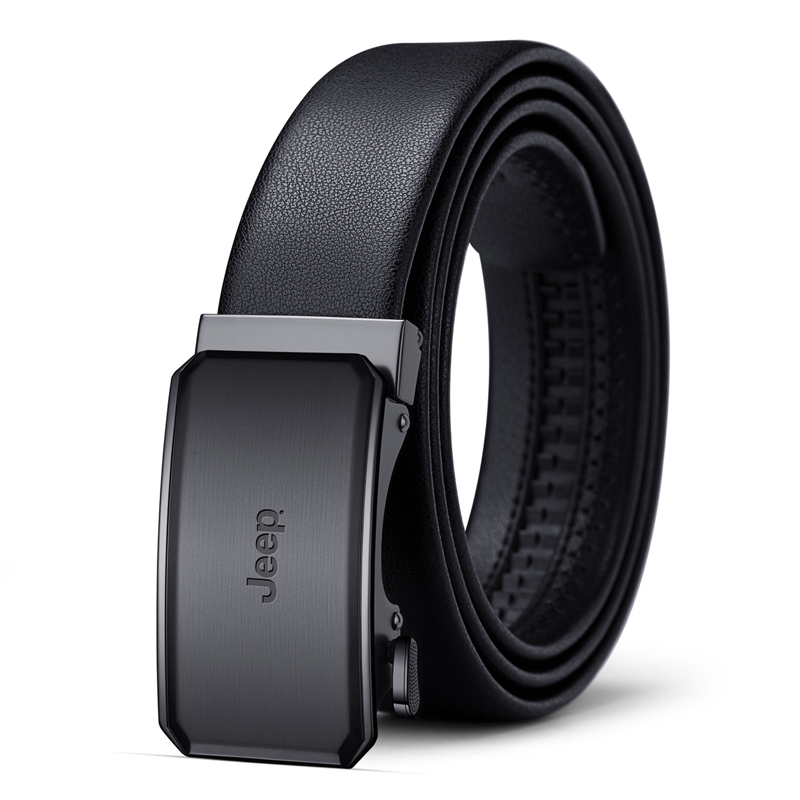 

Ремень мужской из спилка кожи Split Cow Leather, 35 см Jeep, черный