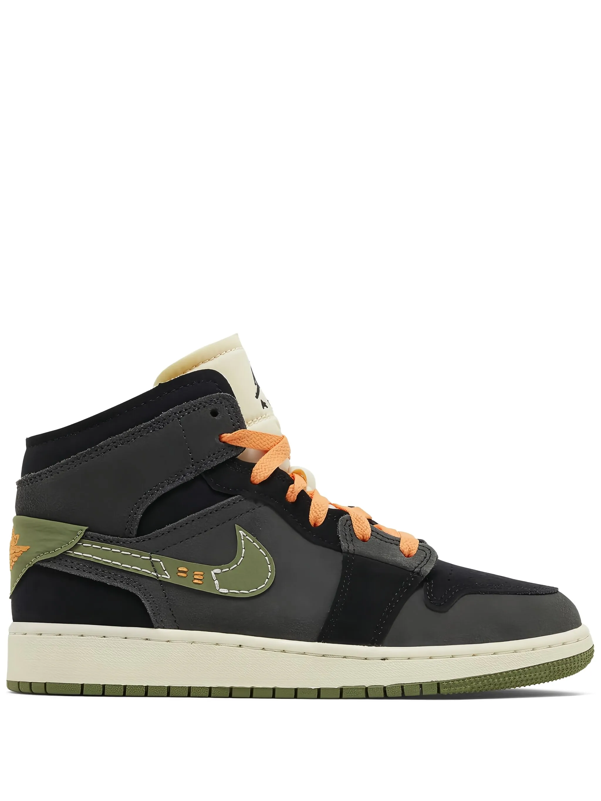 

Кроссовки Air Jordan 1 Mid SE Craft Anthracite/Light Olive, черный
