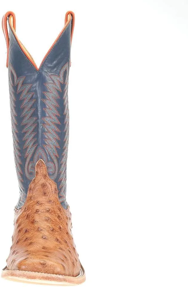 

Мужские сапоги Anderson Bean Brandy Bruchiato с полностью перьевым страусом, 13 дюймов, верх из вытертой темно-синей телячьей кожи, Brandy Bruchiato, коричневый