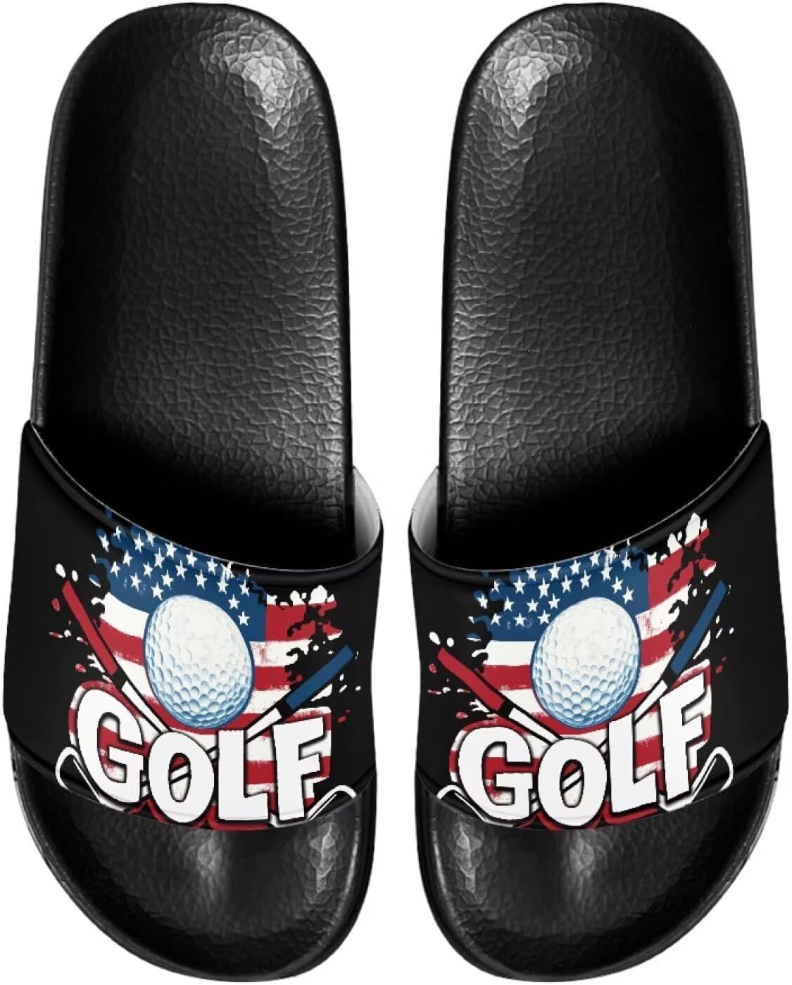 

Мужские шлепанцы Gogavesne - легкие, нескользящие, с открытым носком, быстросохнущие, подходят для ванной, плавания, пляжа и прогулок, Golf Flag