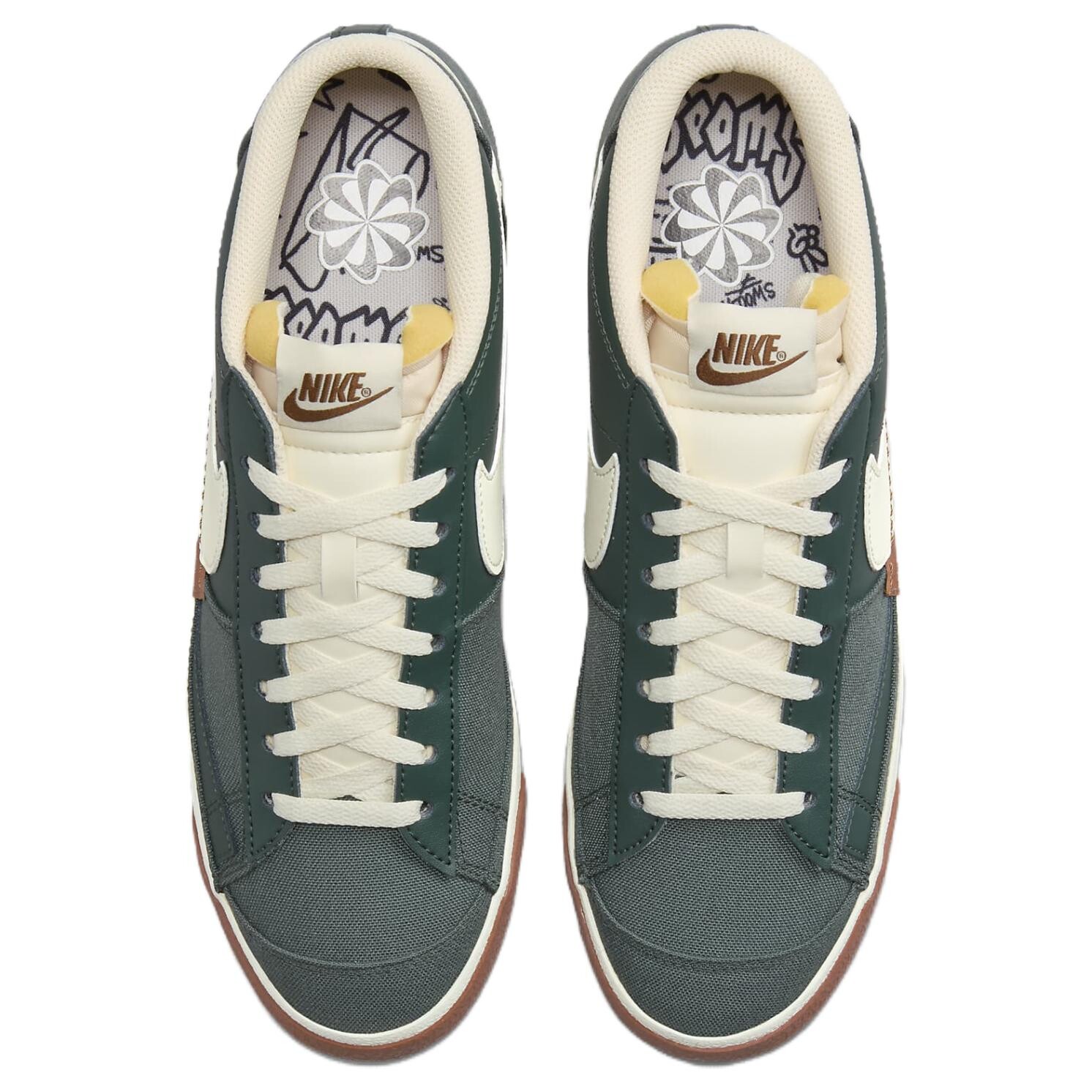 Кроссовки Nike Blazer Skateboarding Shoes Men Low-top Green, зеленый — фото 4