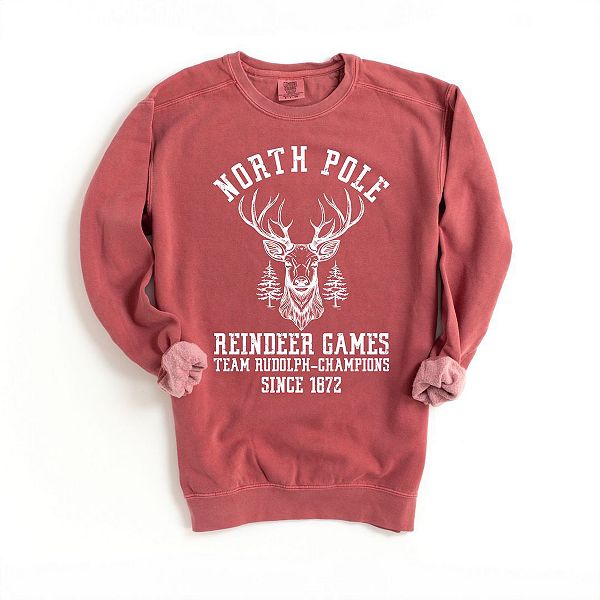 

Свитшот garment dyed north pole reindeer games Simply Sage Market