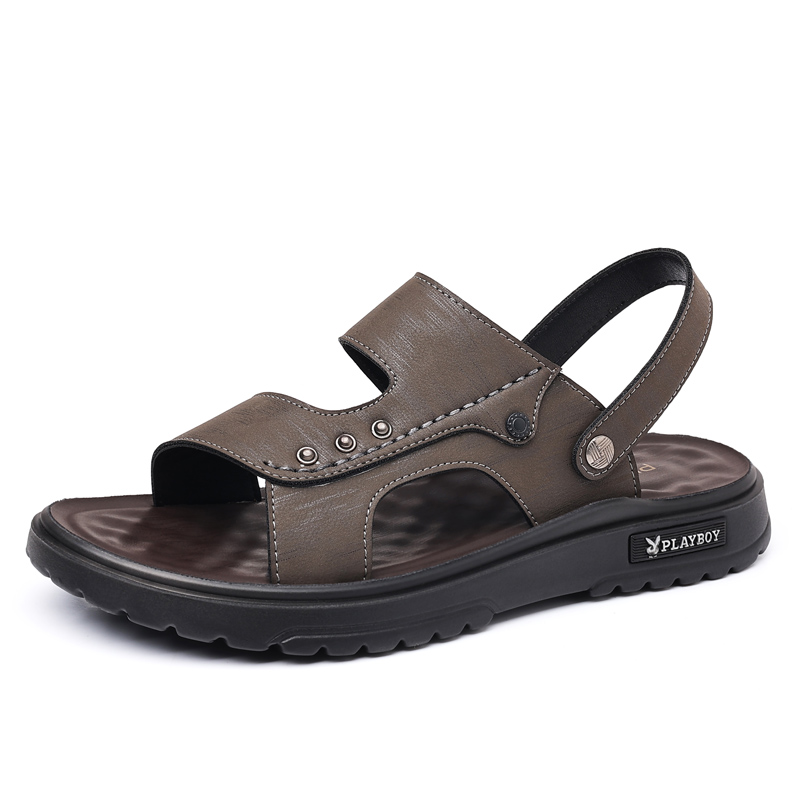 

Playboy Пляжные сандалии мужские 2023 серые хаки, цвет 2023 Gray Khaki Sandal