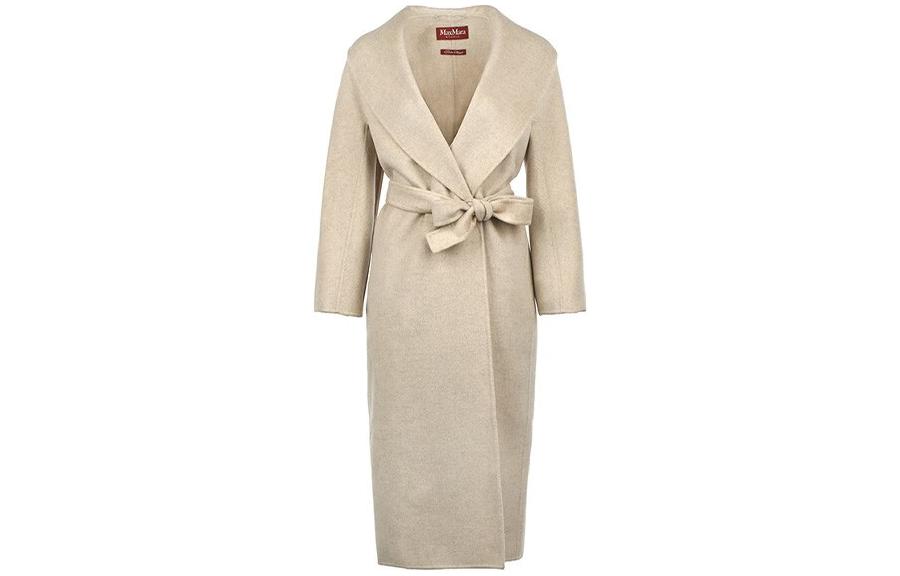 

MaxMara Studio Пальто женское серо-белое, Белый, MaxMara Studio Пальто женское серо-белое