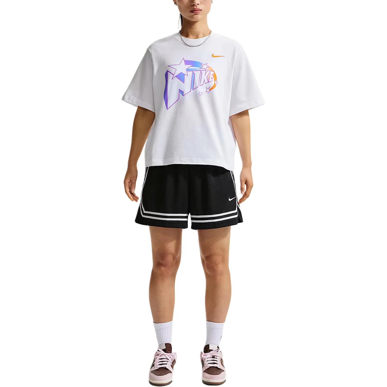 Футболка Basketball Collection женская Nike, White — фото 3