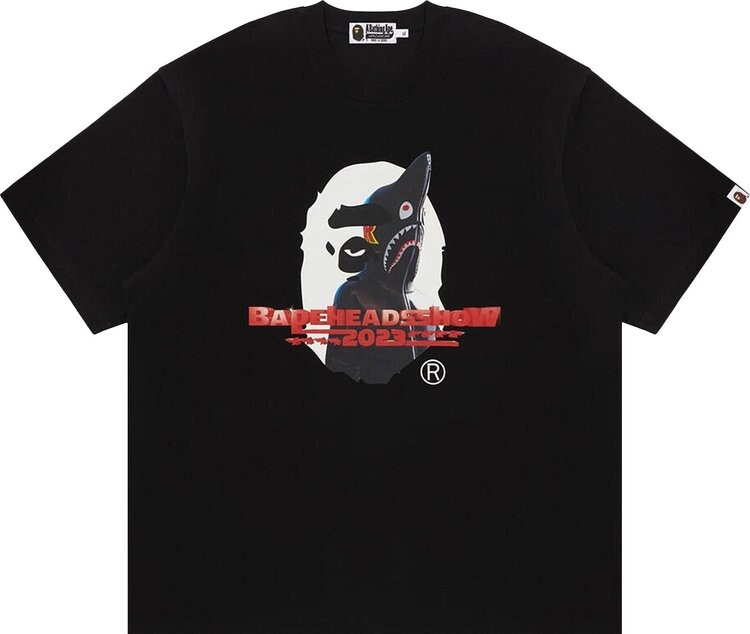 

Футболка BAPE Heads Show Bape Relaxed Fit 'Black', черный