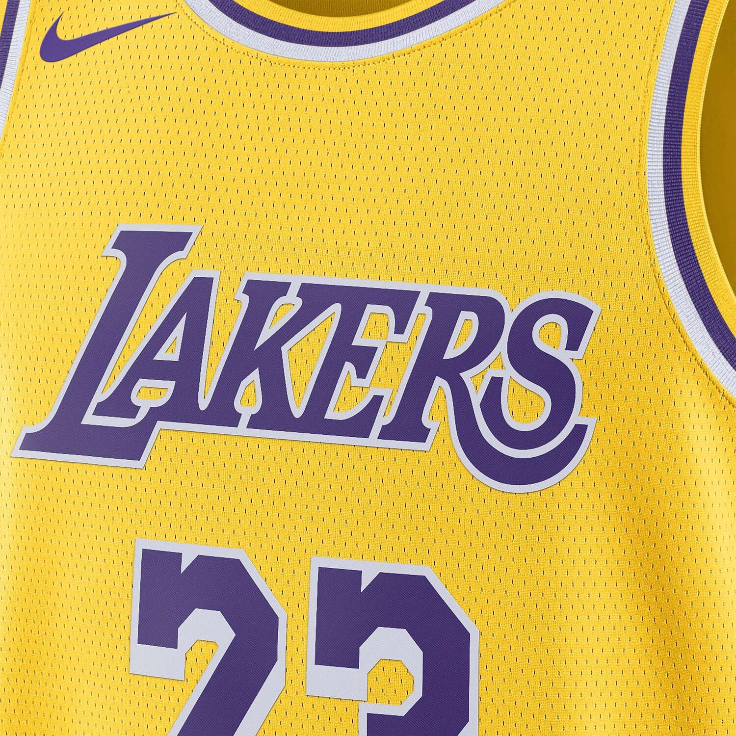 NIKE Джерси 'LeBron James Los Angeles Lakers' в желтом цвете — фото 3