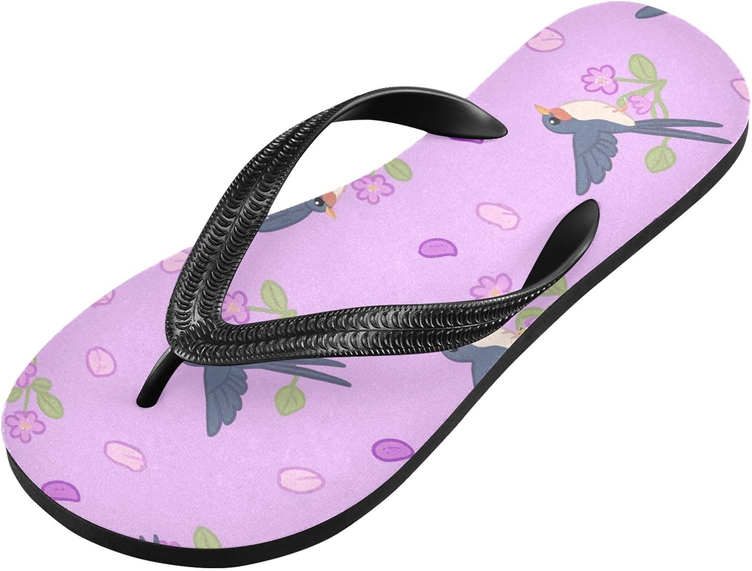 

Женские пляжные шлепанцы UMIRIKO, летние повседневные, с милой птицей, фиолетовые, быстросохнущие, тапочки для мужчин A2301304