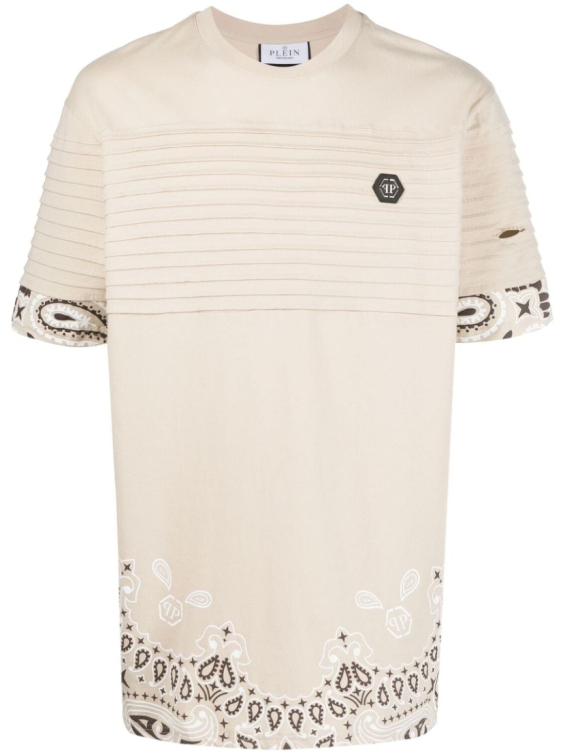 

Philipp Plein футболка Paisley Bandana, нейтральный цвет