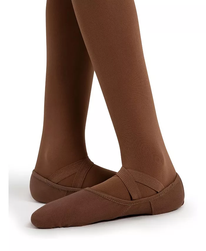 

Детские балетки Hanami из широкого холста Capezio, коричневый