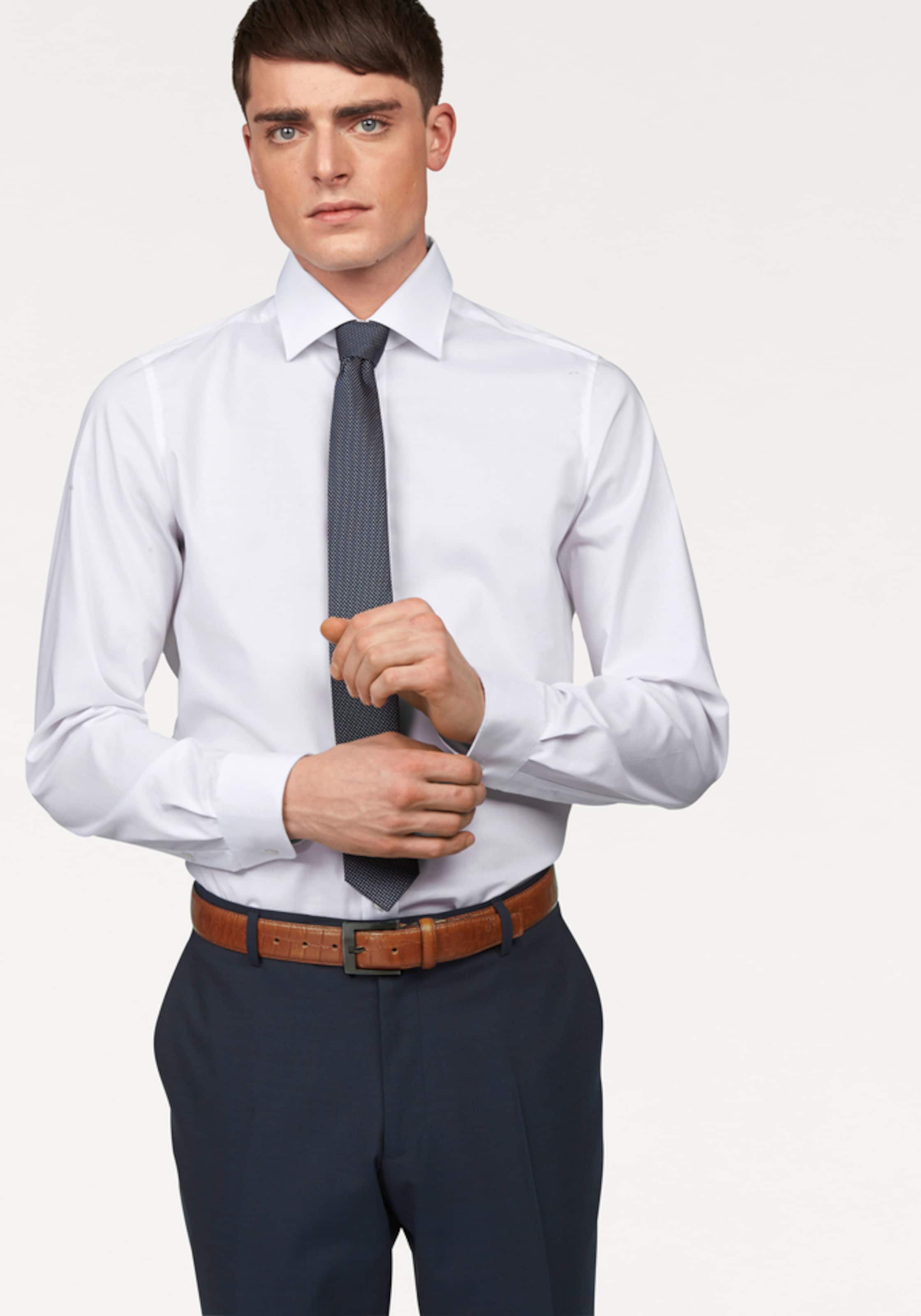 

Bruno Banani Белая рубашка для бизнеса Slim fit