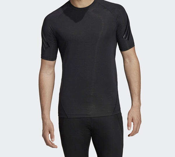 Футболка adidas Stripe Printing Training Short Sleeve Black, черный — фото 3